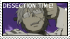 A stamp with a gif of Franken Stein from Soul Eater that reads: Dissection time